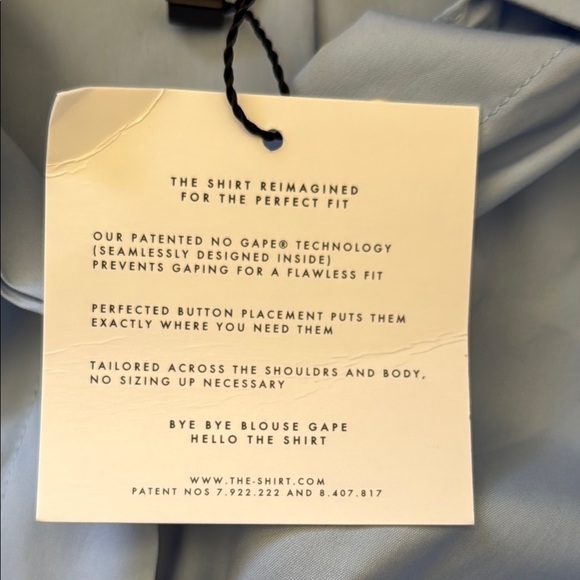 the Shirt by Rochelle Behrens Sz XS shirt dress Light Blue Button-Down NWT - Picture 7 of 9